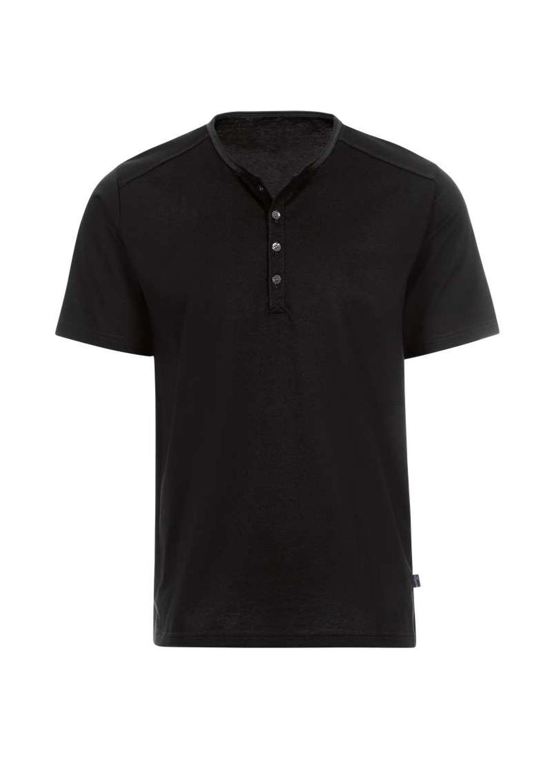 футболка TRIGEMA T-Shirt mit Knopfleiste DELUXE Baumwolle