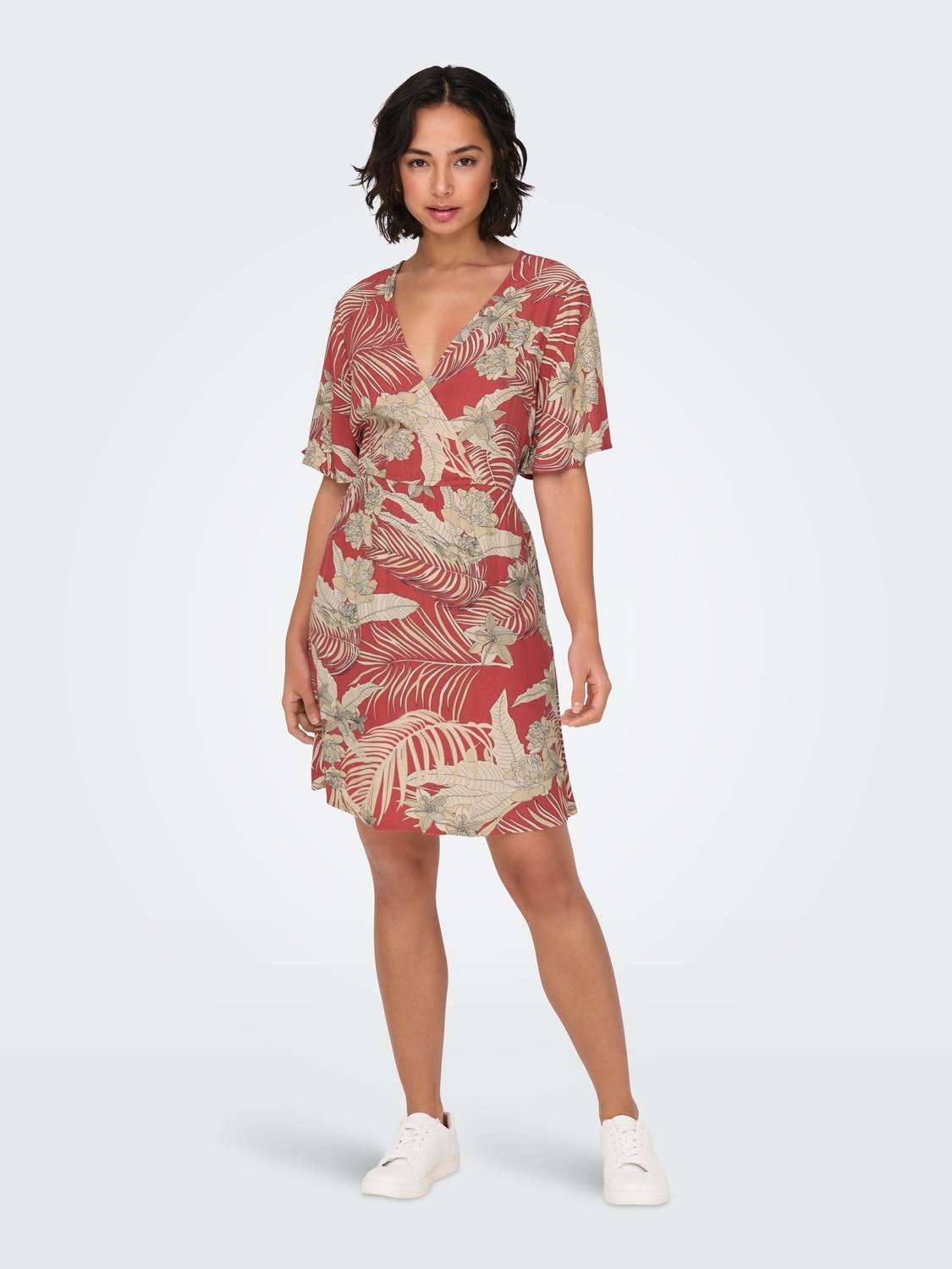 Платье с принтом ONLPALINA LIFE 2/4 WRAP DRESS PTM