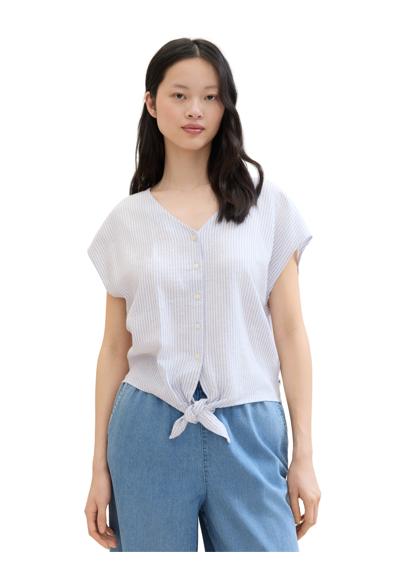 Блузка с короткими рукавами и узлом