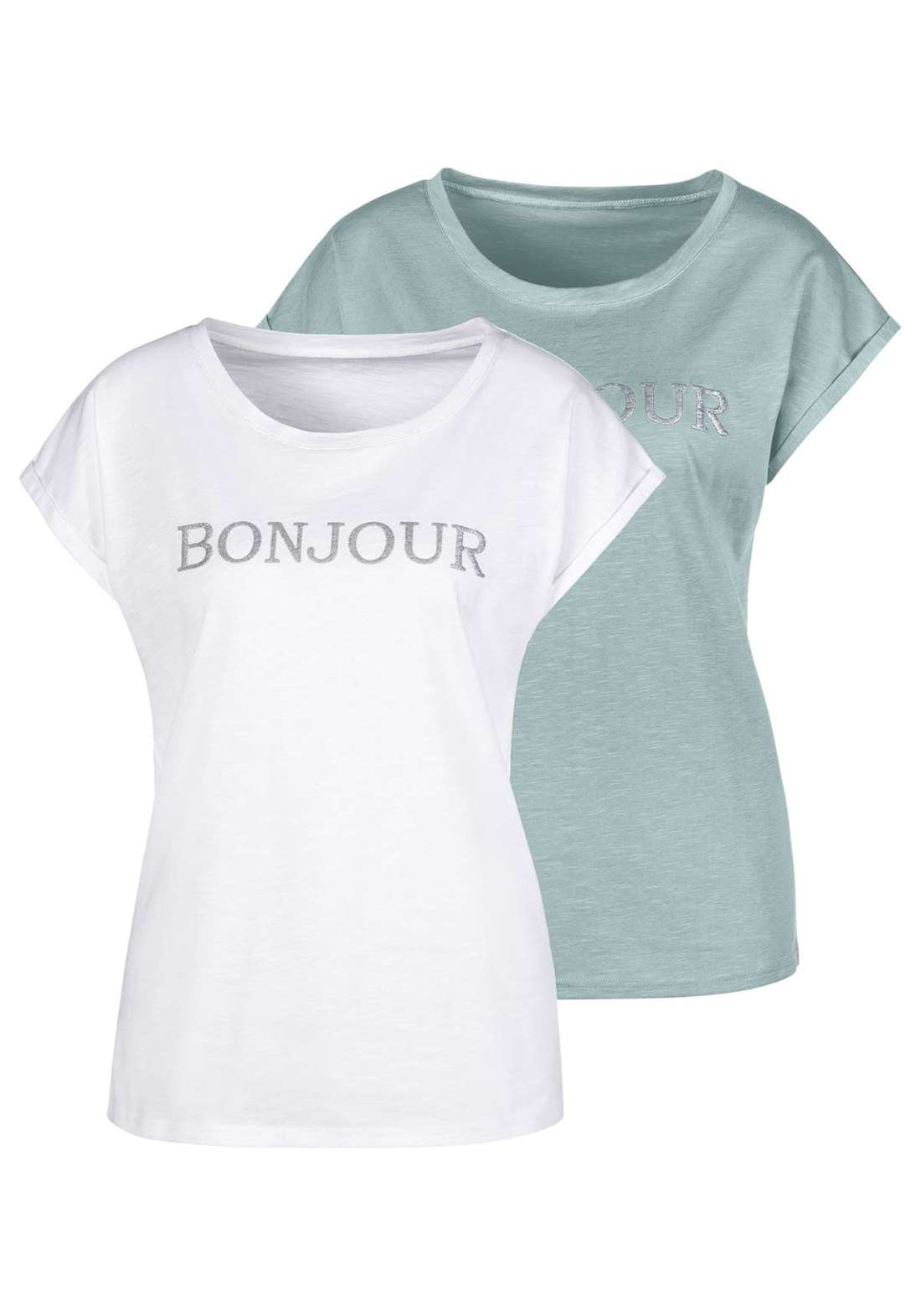 футболка mit Frontdruck `Bonjour`