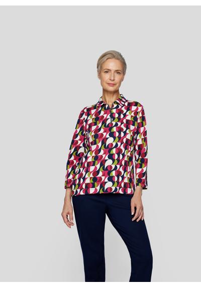 Рубашка с принтом Geometrisches 3/4-Arm Shirt, farbintensiv und stilvoll