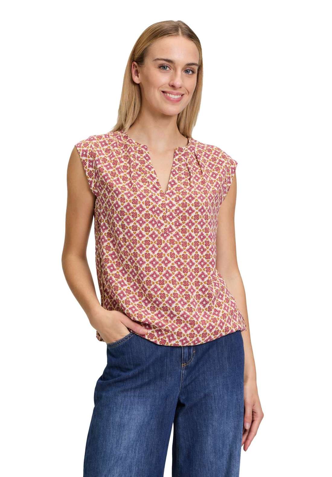 Блузка без шнуровки Casual-Bluse mit Muster