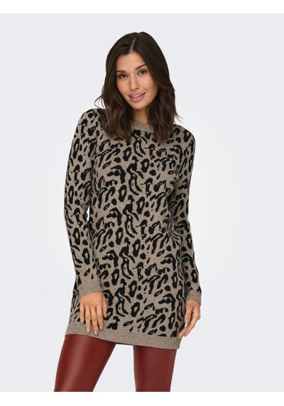 Трикотажное платье ONLJENNI LS ANIMAL DRESS EX KNT