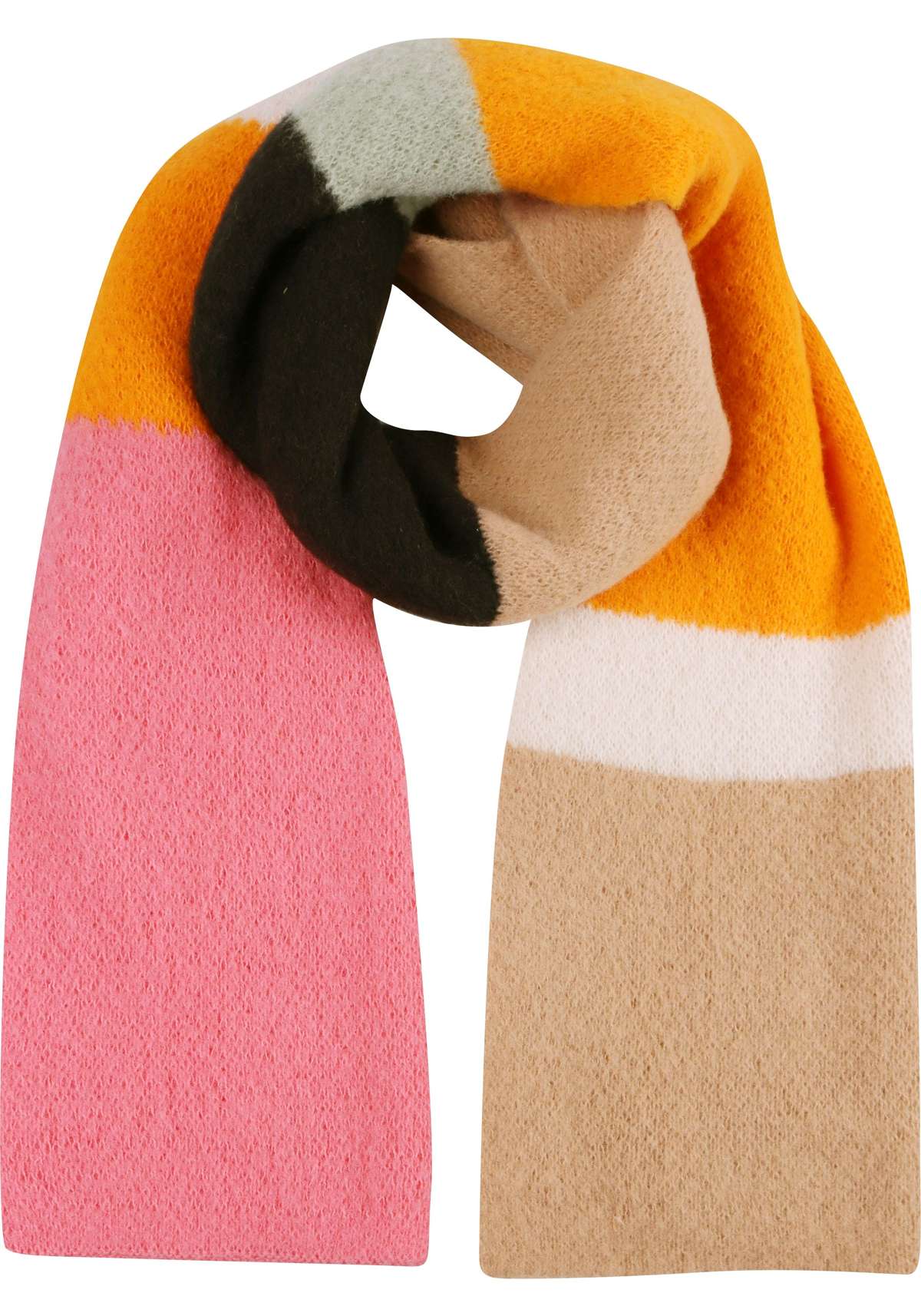 Модный шарф, великолепный дизайн с цветовыми блоками