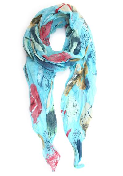 Модный шарф (1 шт.) разных цветов и форм.