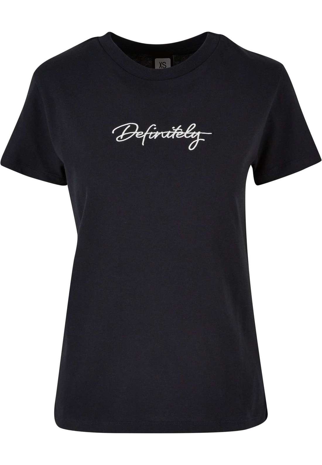 футболка Damen  Handwriting Definitely Embroidery T-Shirt