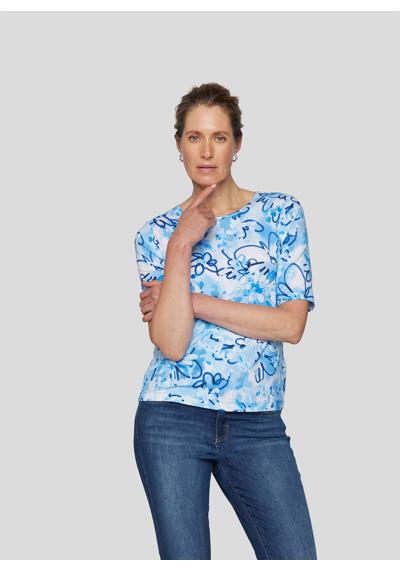 Рубашка с принтом T-Shirt mit Blumenmuster