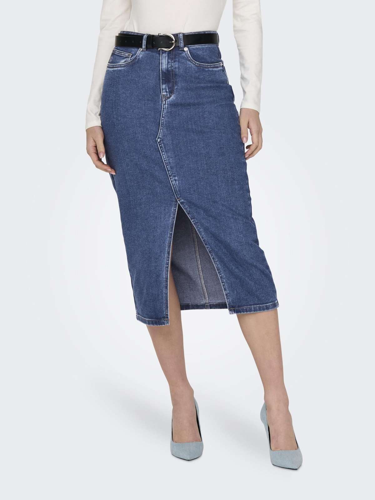 Джинсовая юбка ONLSIRI FRONT SLIT SKIRT DNM GUA NOOS