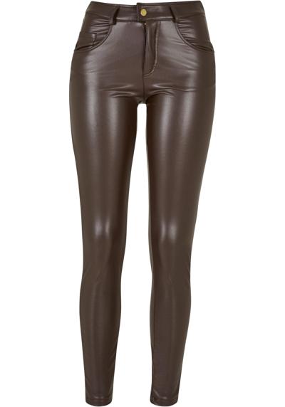 Тканевые брюки »Urban Classics Damen Ladies Mid Waist Synthetic Leather Pants«