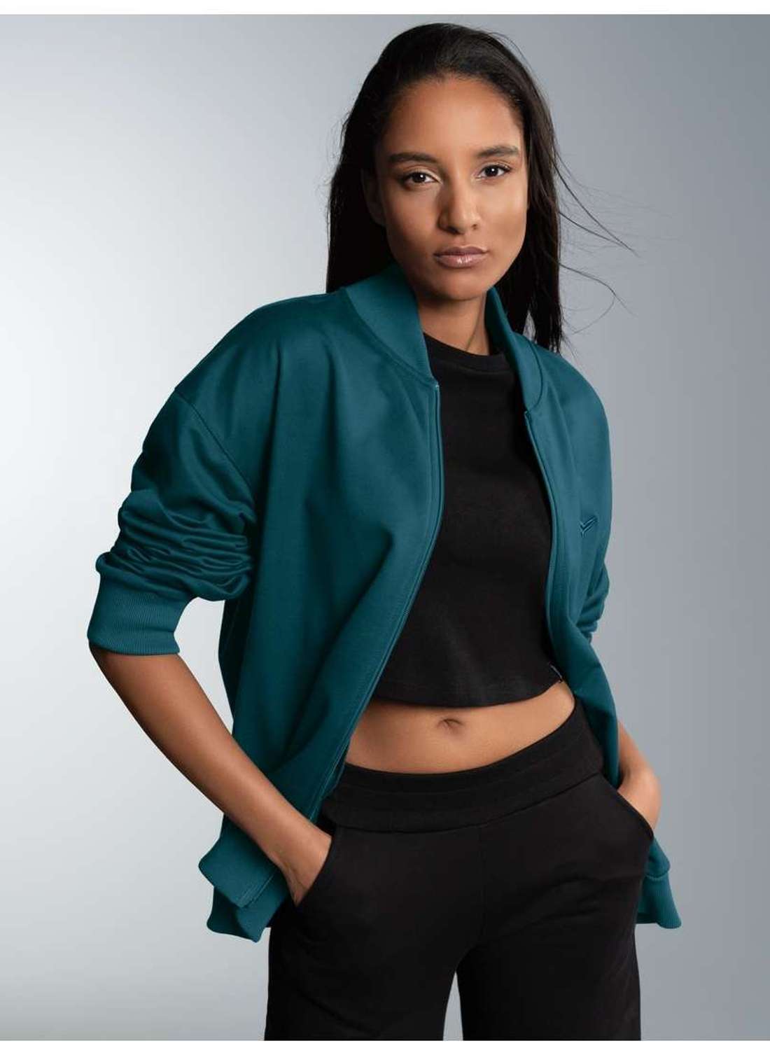 Толстовка TRIGEMA Collegejacke in weicher Sweat-Qualität
