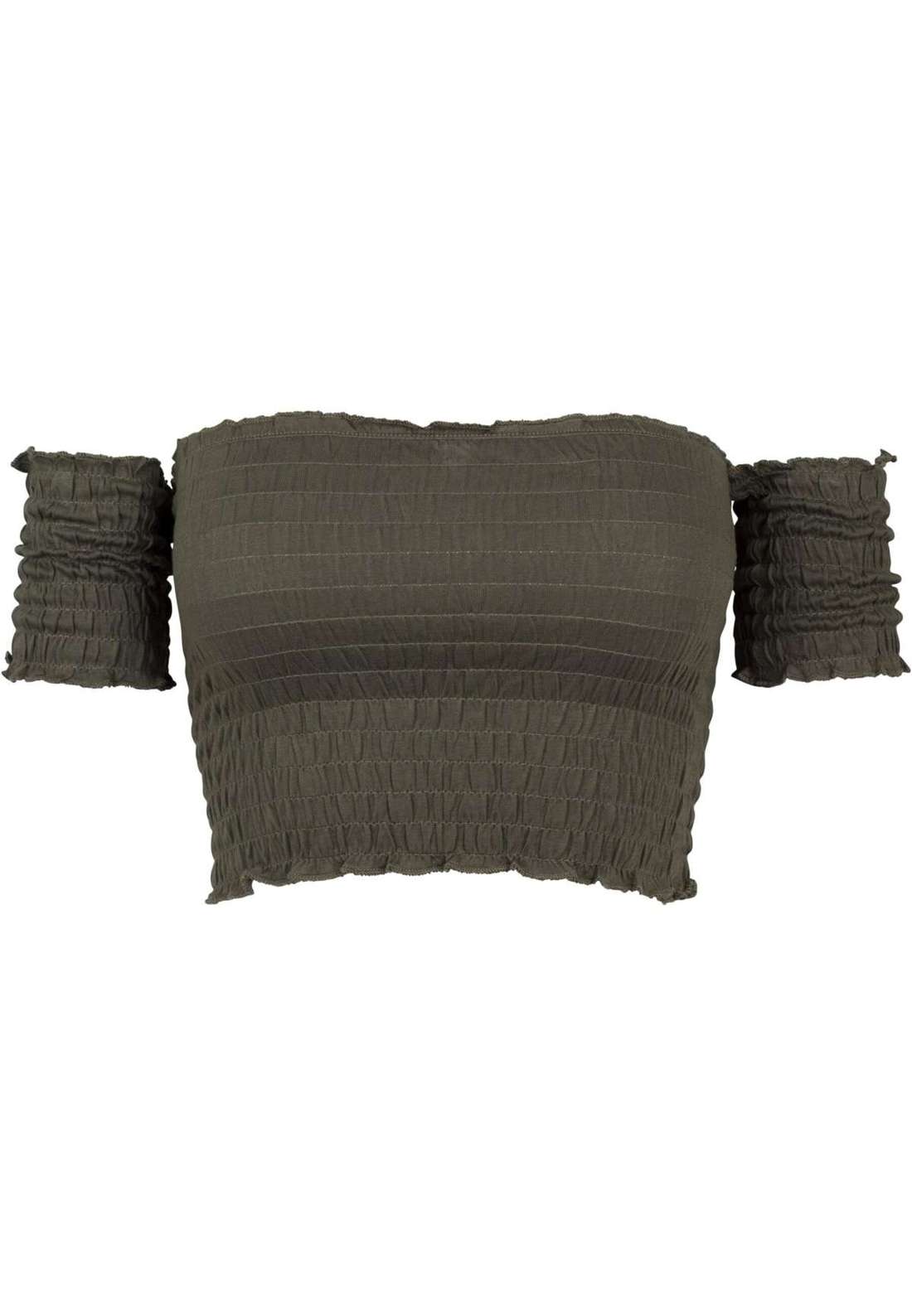 Мышечная рубашка Urban Classics Damen Ladies Cropped Cold Shoulder Smoke Top
