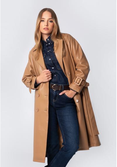 Длинное пальто, двубортное женское пальто из экологически чистого...
