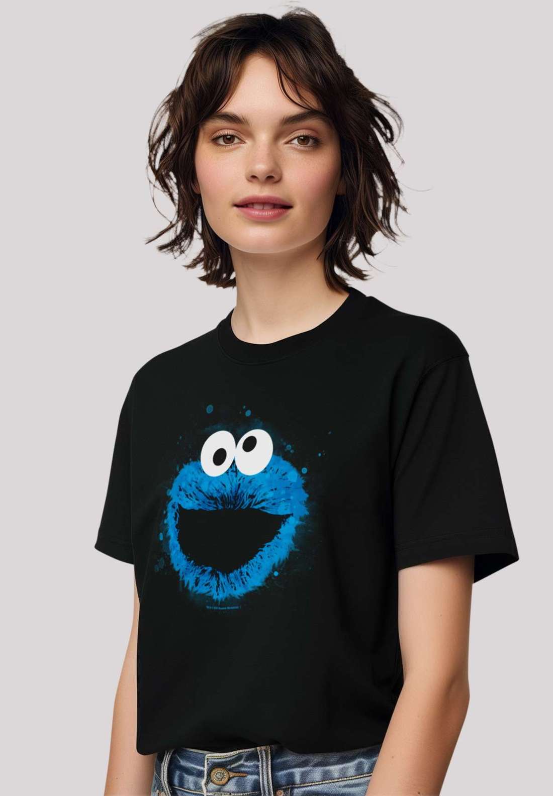 футболка Sesamstraße Cookie Monster Watercolor