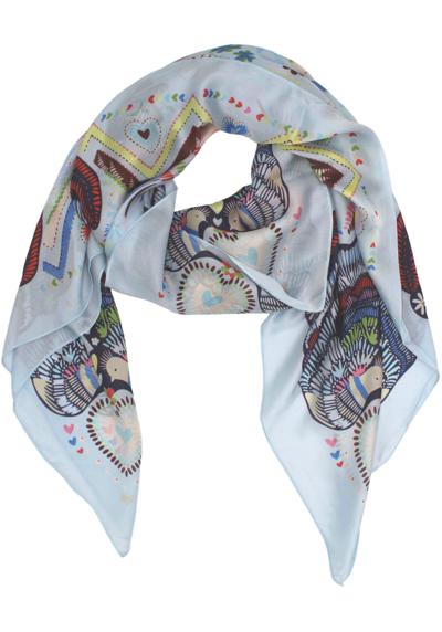 Модный шарф, квадратный платок "Сердцебиение"