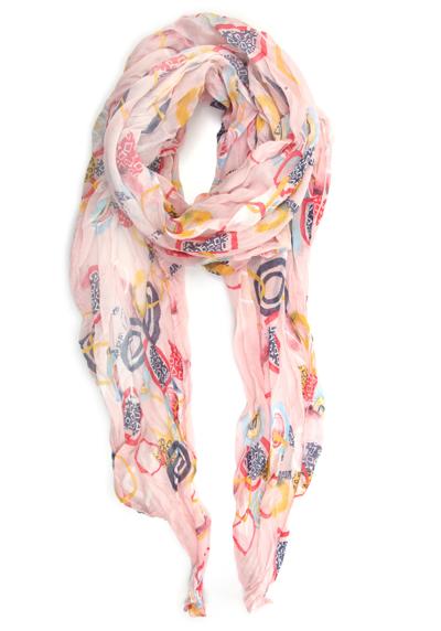 Модный шарф (1 шт.) с разноцветными кругами.