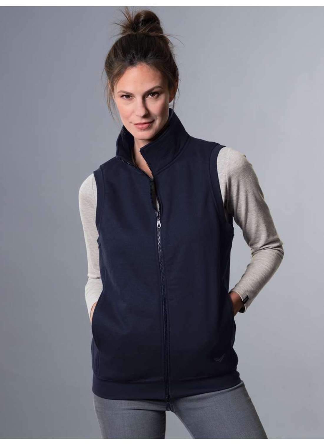 Стеганый жилет TRIGEMA Weste aus bequemem Sweat-Material