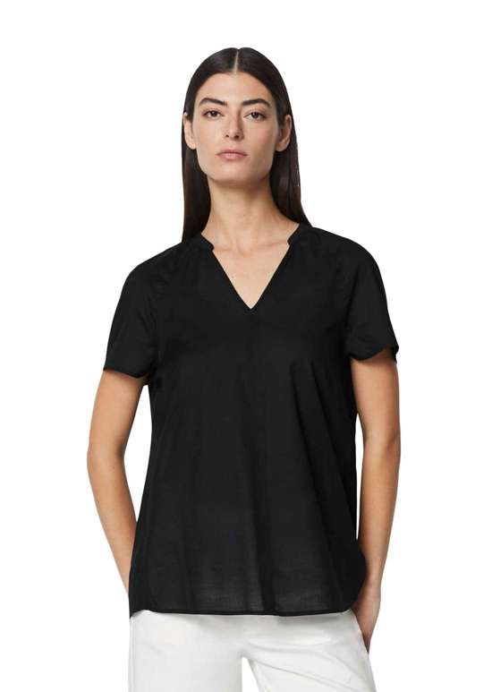 Блузка с короткими рукавами aus leichtem Baumwolle-Voile