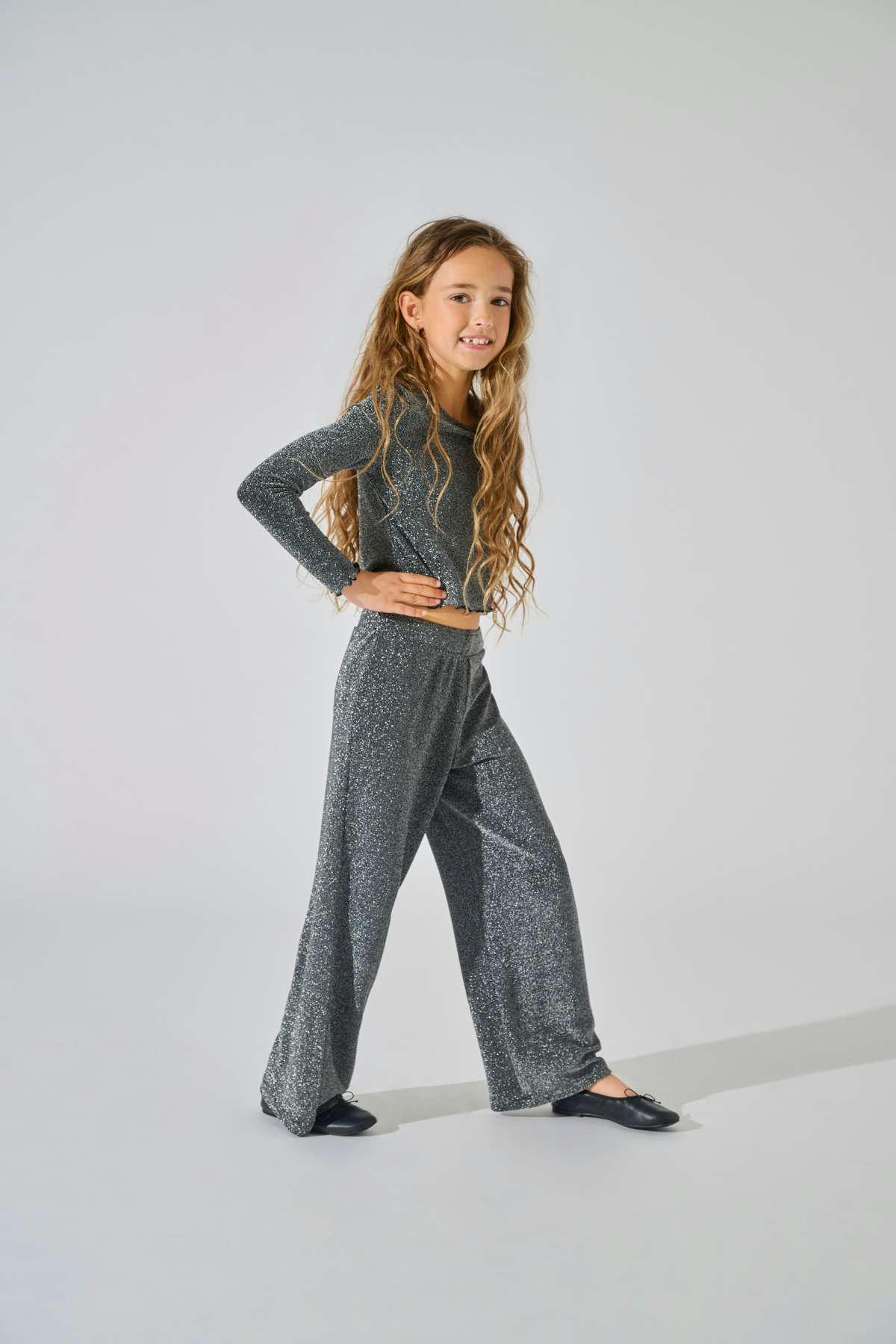 Брюки из джерси с эффектом блесток KOGQUEEN GLITTER PANT BF JRS