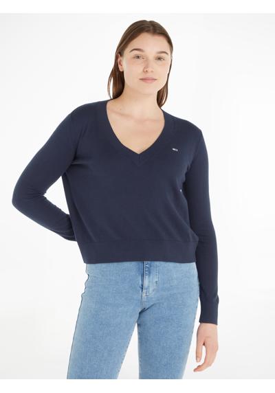 Свитер с V-образным вырезом и фирменным лейблом Tommy Jeans TJW ESSENTIAL VNECK SWEATER