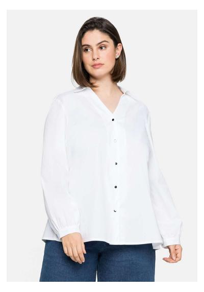 Блузка-рубашка с декоративными складками сзади