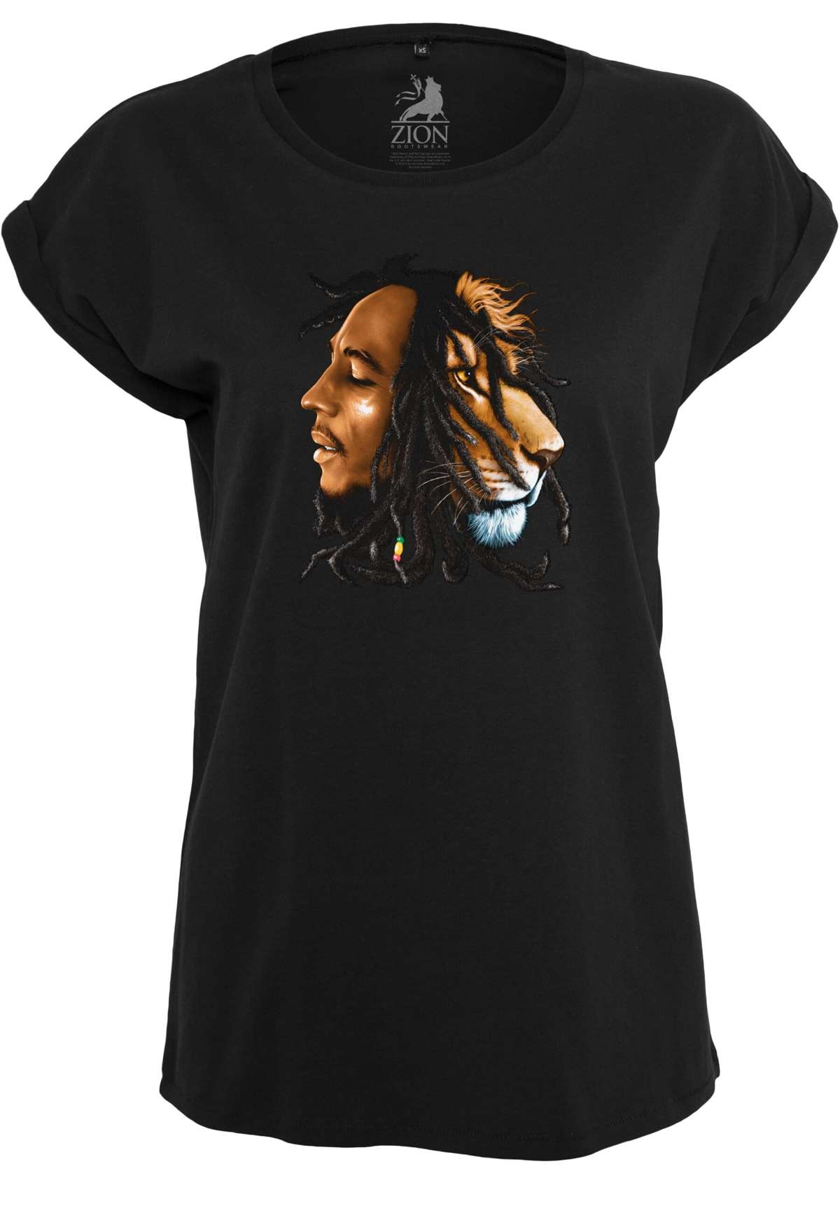 Рубашка с коротким рукавом Damen Ladies Bob Marley Lion Face Tee