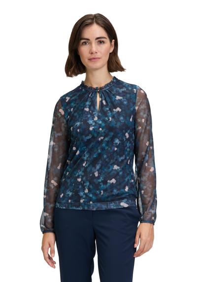 Рубашка с коротким рукавом Betty & Co Blusenshirt mit gekräuseltem Ausschnitt