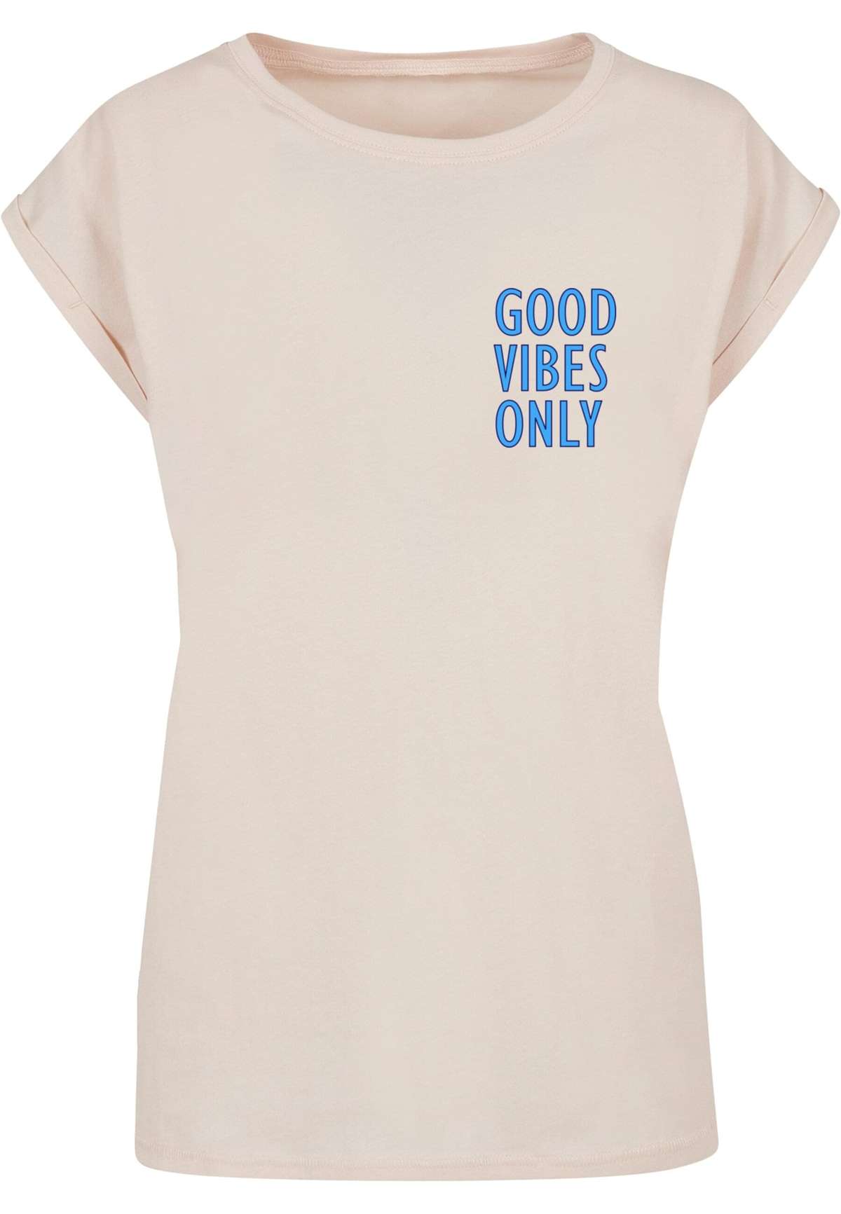 футболка »Damen Ladies Good Vibes Only Extended Shoulder Tee«