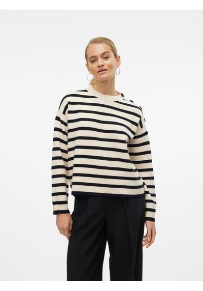 Свитер с круглым вырезом VMSABA LS O-NECK BUTTON PULLOVER GA NOOS