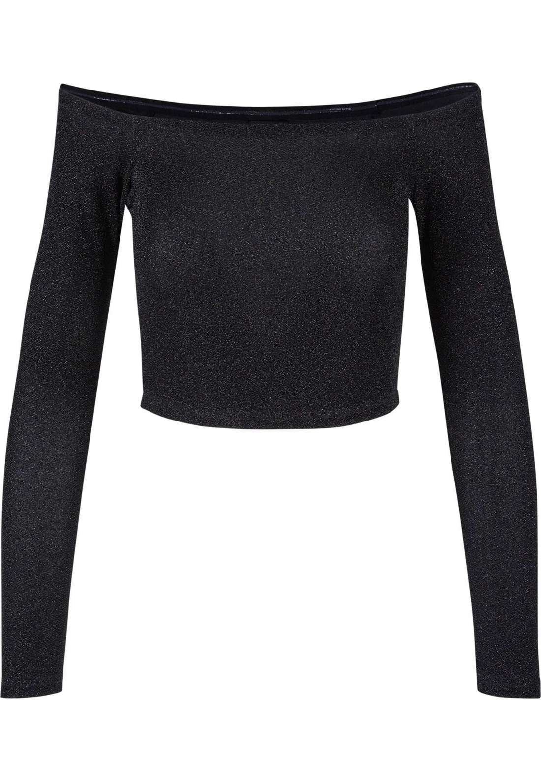 Длинный рукав Urban Classics Damen Ladies Off Shoulder Glitter Longsleeve
