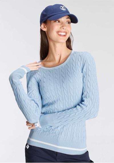 Вязаный свитер, с контрастными полосками и непрерывным косым узором - НОВЫЙ БРЕНД!