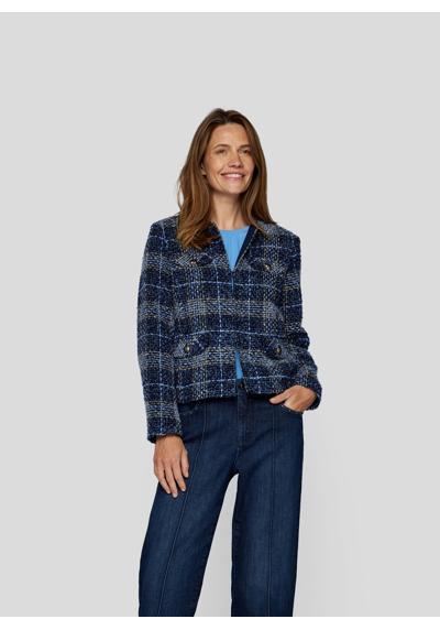 Блуза Blouson-Strickjacke im Karo-Design