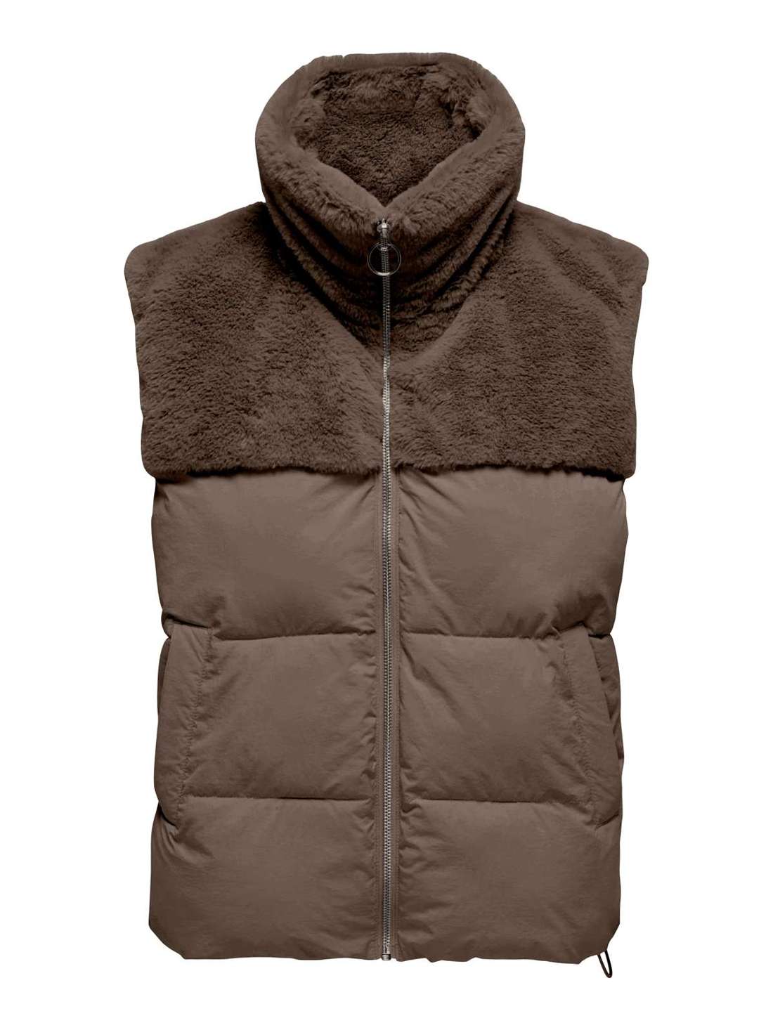Стеганый жилет с плюшевым мишкой ONLWANJA FUR PUFFER MIX WAISTCOAT CC OTW