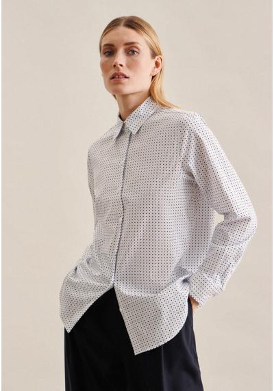 Блузка-рубашка, принт на воротнике