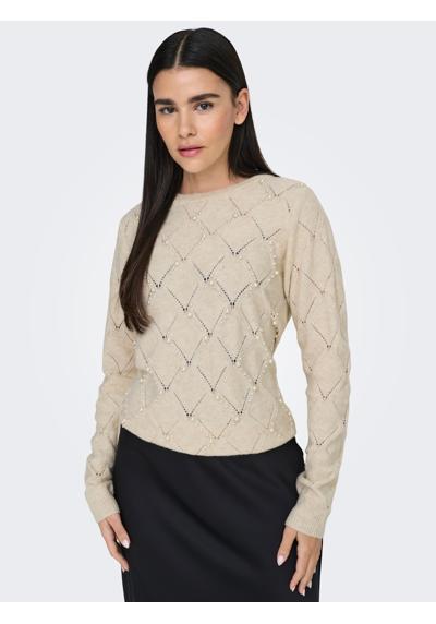 Свитер с круглым вырезом ONLLIANA LIFE LS PEARL O-NECK CC KNT