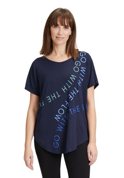 Рубашка с коротким рукавом Oversize-Shirt mit V-Ausschnitt