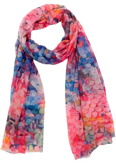 Модный шарф с цветным узором