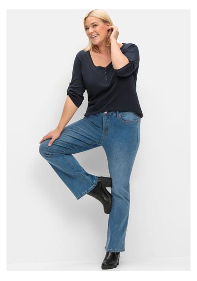 Джинсы Bootcut с эффектом бодиформинга. Große Größen