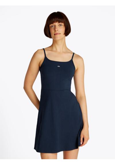 Платье-солнце с вышитым логотипом TJW ESSENTIAL STRAP FLARE DRESS