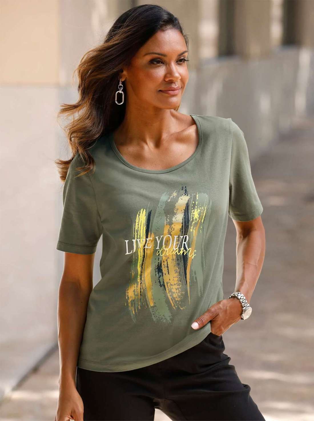Рубашка с коротким рукавом Rundhals-Shirt