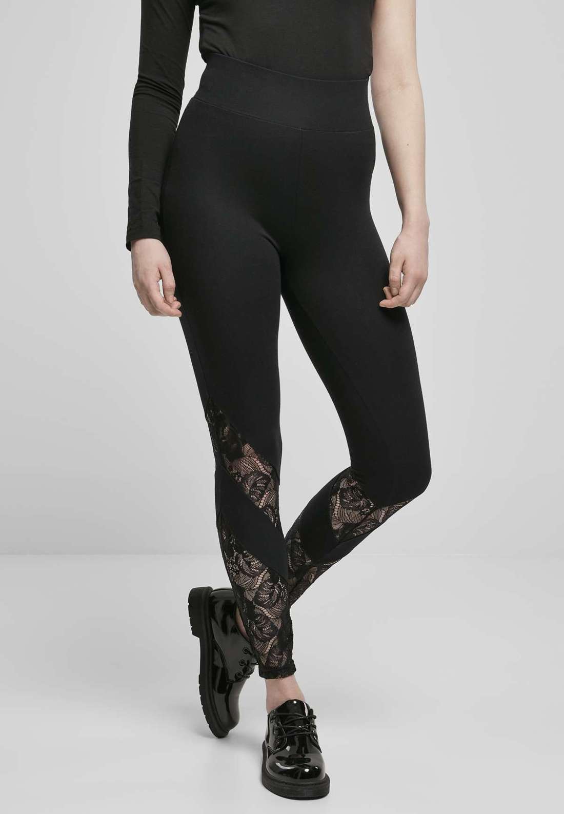 леггинсы Urban Classics Damen Ladies Highwaist Lace Inset Leggings