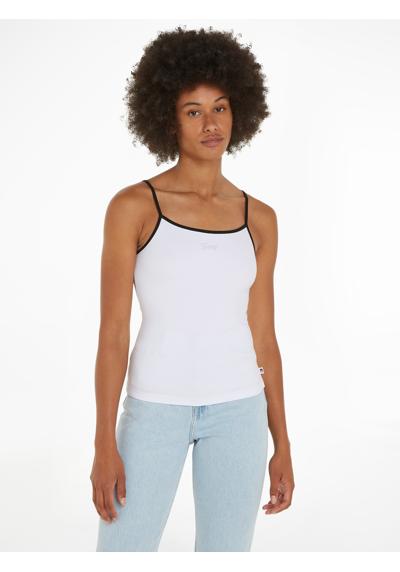 Топ-спагетти с надписью логотипа Tommy Jeans »TJW SLIM SCRIPT BINDING TOP«