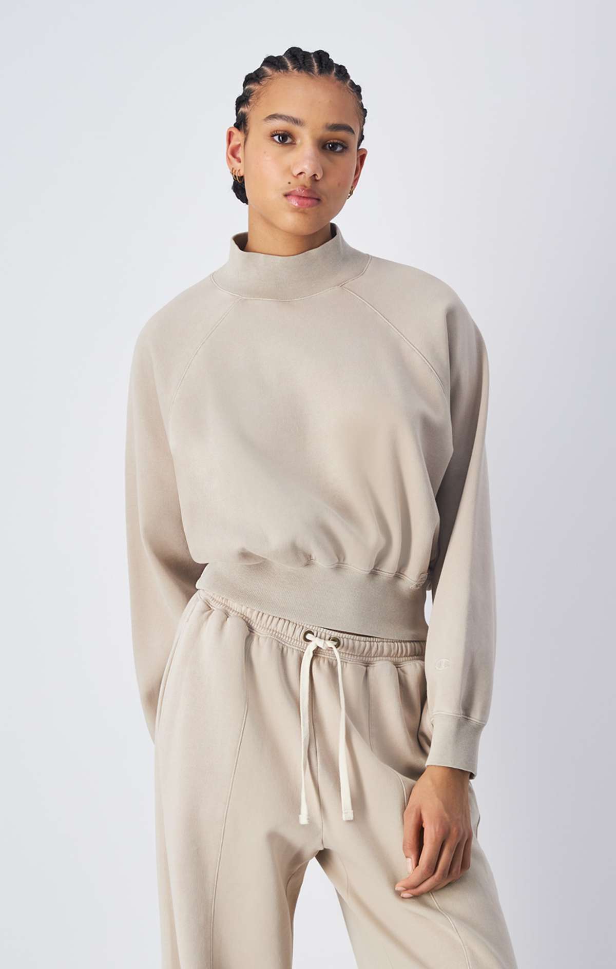 толстовка»Mock Turtle Neck Long Sleeves Sweatshirt«