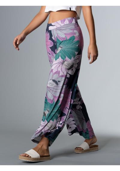Брюки из джерси TRIGEMA Elastische Hüfthose mit floralem Allover-Print