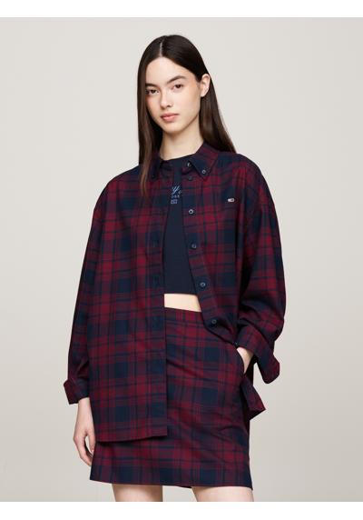 Блузка-рубашка больших размеров с вышивкой логотипа TJW RLX TARTAN CHECK SHIRT EXT