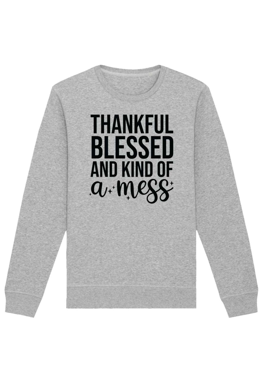 толстовка thankful blessed and kind of a mess