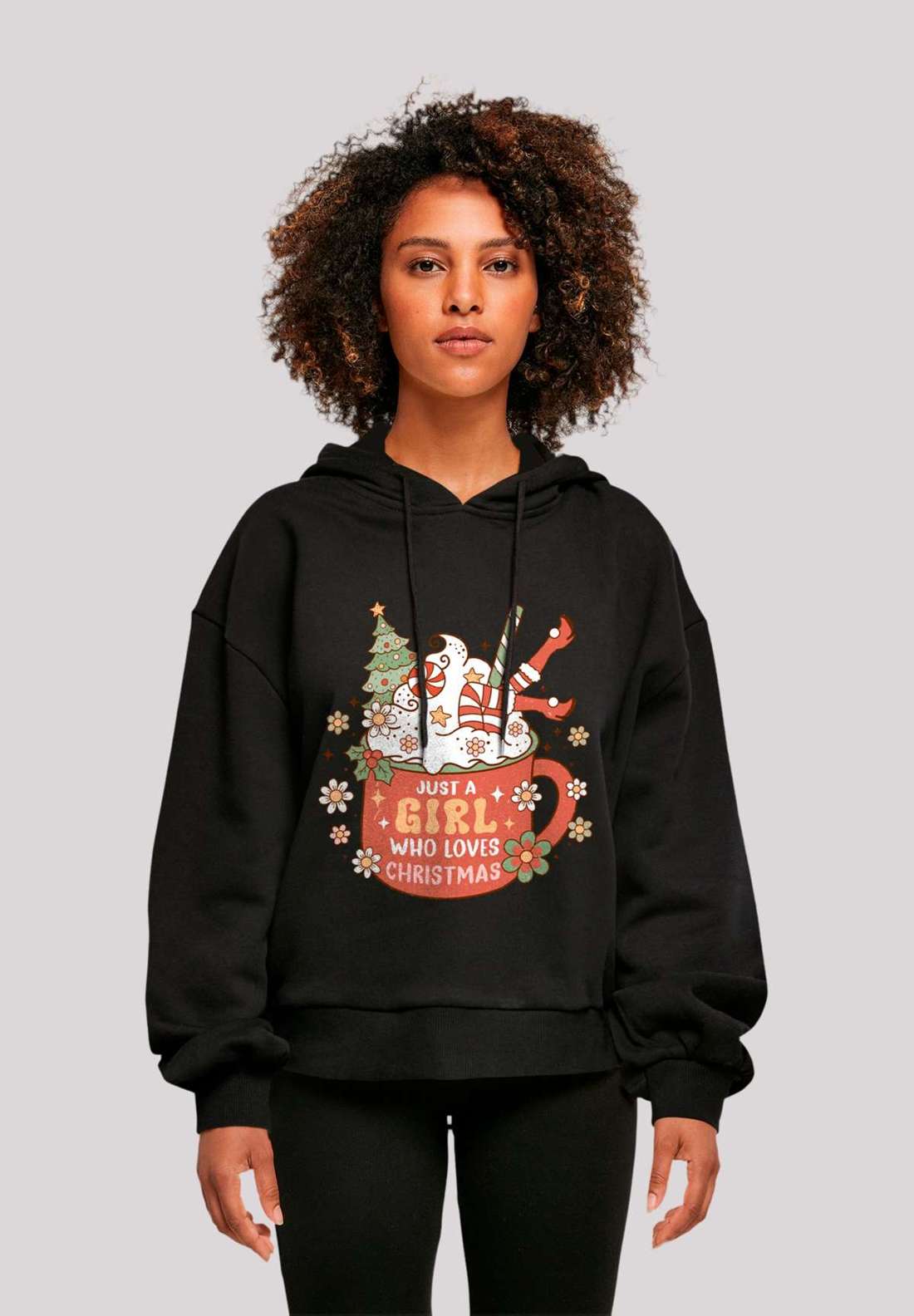 Толстовка с капюшоном Just A Girl Who Loves Weihnachten Hot Chocolate