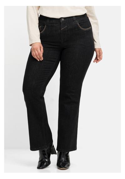 Джинсы Bootcut с контрастной вышивкой Große Größen