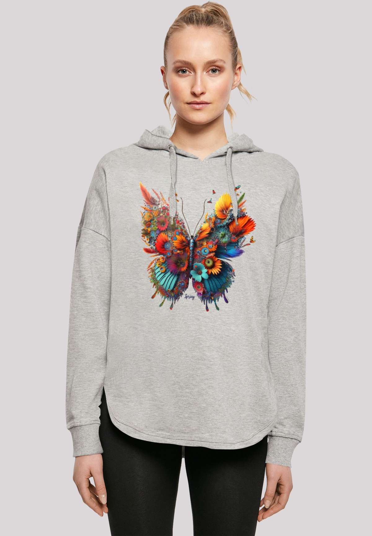 Толстовка с капюшоном »Schmetterling Blumen Oversize Hoodie«