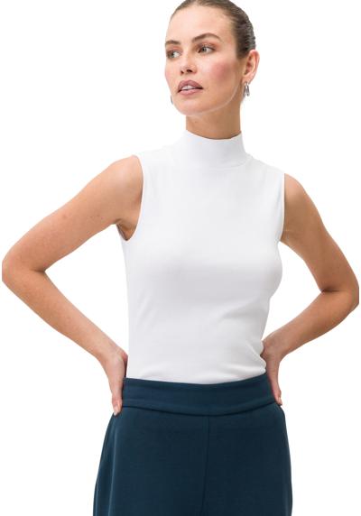 футболка zero Shirt gerippt mit Stehkragen