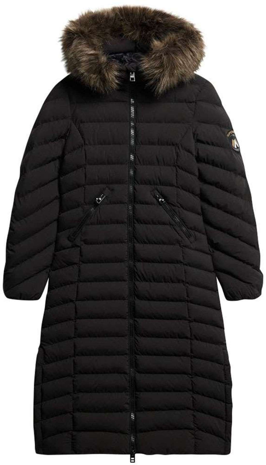 Стеганая куртка Fuji Faux Fur Hooded Longline